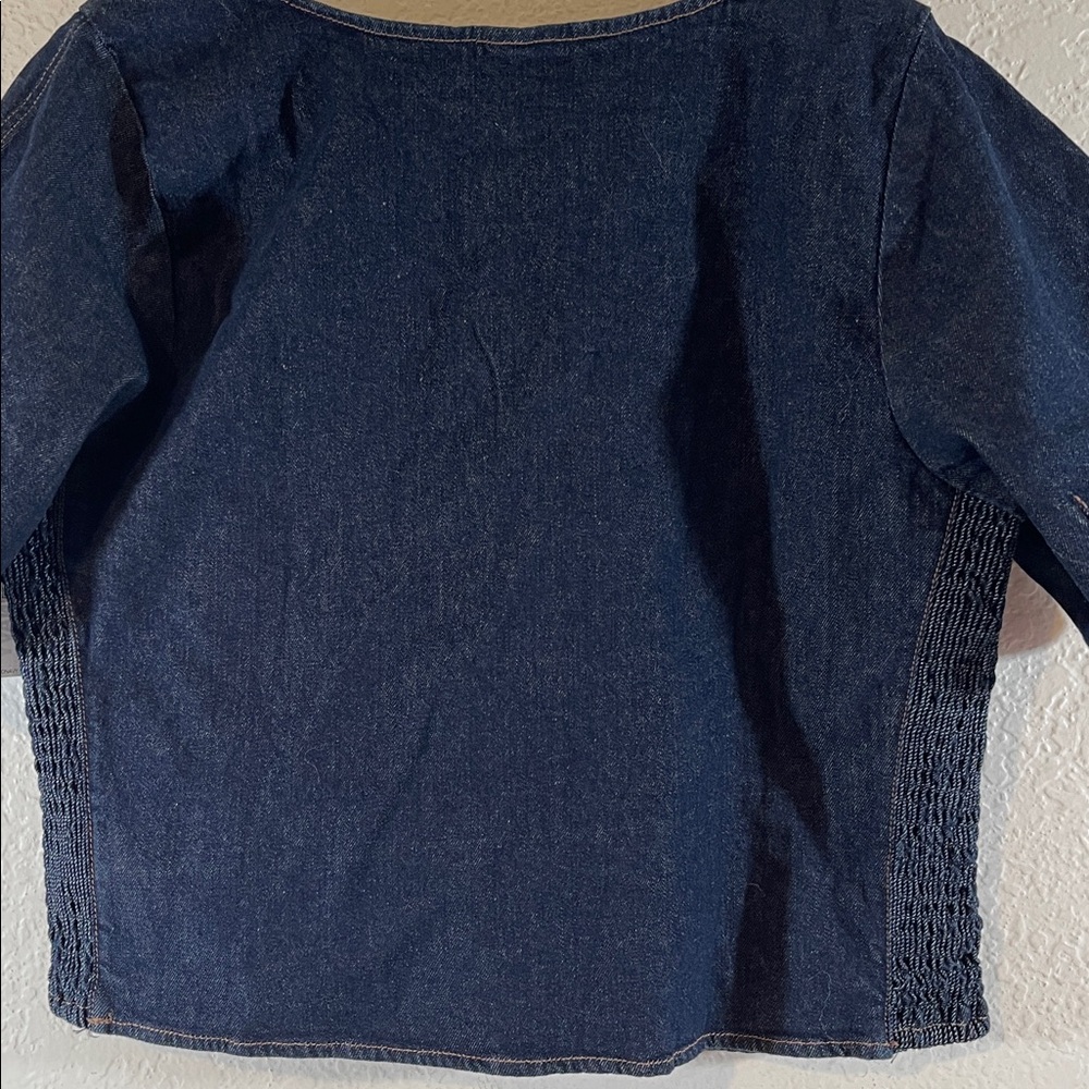 OLD NAVY Square-Neck Denim Cropped Top Size XL NEW - Picture 7 of 15
